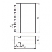 Monobloková čelist MC - špičatá, 243834, 315/6, 316300