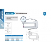 ACCUD 444-010-12 číselníkový tloušťkoměr, oválné - ploché doteky 0-10mm ( 0.02mm )