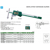 INSIZE 1192-1000A digitální posuvné měřítko pro měření rozteče děr 30-1000mm / 0,01mm