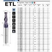 DOPRODEJ - TK stopková fréza kuželová ETL04050, 4x25mm,β 5°