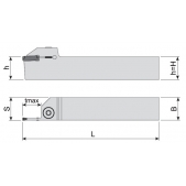 Upichovací nůž vnější AKKO ADKT-LGC-R-2525-2-D40