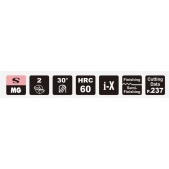 TK stopková fréza kopírovací s prodlouženým krkem SBFV02020, 2x3 mm, R1