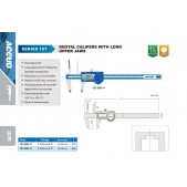 ACCUD 107-006-11 digitální posuvné měřítko s dlouhými horními čelistmi / 0-150mm/0-6