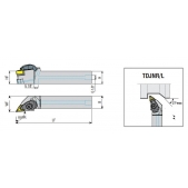 Soustružnický držák VBD AKKO JET TDJNR 2525 M15-H ( s vnitřním chlazením )