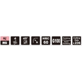 TK stopková fréza toroidní SRK0803, 8x20mm,R0,3