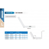 ACCUD 848-008-02 120° úhelník 200x200mm