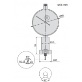 ACCUD 489-001-01 číselníkové měřidlo profilu povrchu 0-1mm ( 0.001mm )