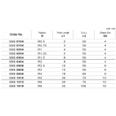 TK stopková fréza kopírovací SBB0154, 1,5x3mm,R0,75