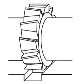 Fréza kotoučová polohrubozubá, typ N, HSSCo5, DIN 885A F720275 63x8x22