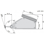 ACCUD 265-008-11 páčkový číselníkový úchylkoměr 0-0.8mm ( 0.01mm ) ciferník pr.  37,5mm