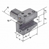 Radiální držák B2 - 50x32-55- levý, krátký, s chlazením DIN 69880, (ISO 10889)