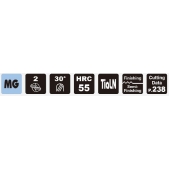TK stopková fréza kopírovací MICRO BM0124, 1,2x2,4mm, R0,6
