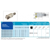 Stopková rychloposuvová fréza se závitem AHFM-SO0803-D25-M12-L35-Z03-H