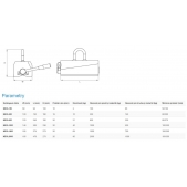 Břemenový permanentní magnet NEOL150 na zvedání 60x93 do 150/65 Kg