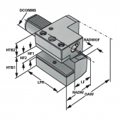 Axialní držák C2-20x16 - levý, DIN 69880, (ISO 10889) dle 209.42.16 - UPEC