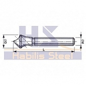 Odjehlovací záhlubník s válcovou stopkou HSS 221625.3 5-10 mm /742 010/