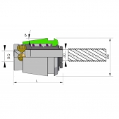 Upínací kleština k řezání vnitřních závitů s axiální kompenzací ET 20 - 5,5mm