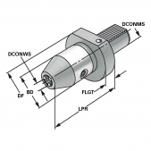 VDI CNC 20x1/13 DIN 69880 (ISO 10889) vrtací sklíčidlo s centrálním chlazením