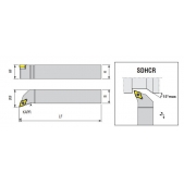 Soustružnický držák VBD SDHCR 1616 H 11