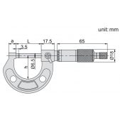 ACCUD 322-001-01 mikrometr 0-25mm s mikrometrickou stupnicí  0.001mm