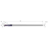 TK stopková fréza kopírovací se zúženou upínací částí BS0404A, 4x8mm, R2