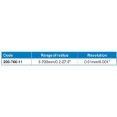 ACCUD 296-700-11 digitální úchylkoměr s nástavcem pro měření rádiusu / R5-700mm/0.2-27.5“ / 0.01mm/0.001