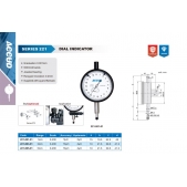 ACCUD 221-005-01 přesný číselníkový úchylkoměr 0-5mm ( 0,001mm ) s plochou zadní stranou