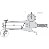 ACCUD 428-050-05 analogový úchylkoměr pro vnější měření 125mm ( 0.05mm )