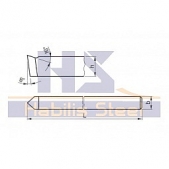 Soustružnický nůž z rychlořezných ocelí hladící 223532 25x16x140 mm