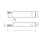 Soustružnický nůž zapichovací, levý 223731 12x8 mm U 30