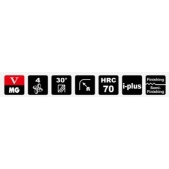 TK stopková fréza toroidní do 70HRC V70RFB01010, pr. 1mm, R0,1