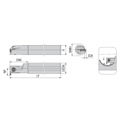 Upichovací nůž vnitřní - levý 2mm, AKKO AIKT-GP-L-20-2-T4