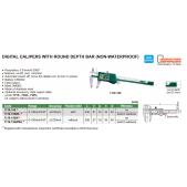 INSIZE 1119-150 posuvné měřítko digitální 0,01mm/0,0005 inch s oválným hloubkoměrem