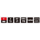 TK stopková fréza kopírovací do 70HRC V70B0104, pr. 1mm, R0,5