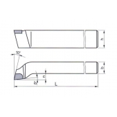 Soustružnický nůž ubírací rohový, pravý 223722 16x10 mm S 30