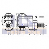 Poháněný držák pravý, DIN 5482 VDI40/ER32 - radiální odsazený - s vnitřním chlazení