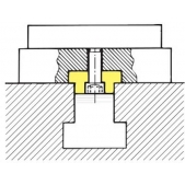 Drážkový kámen s odsazením broušený 37 5365 - 28mm