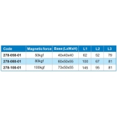 ACCUD 278-100-01 univerzální magnetický stojánek  145/65/81mm ( 100kgf )