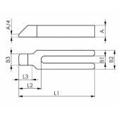 Vidlicová upínka s nosem, 371400, AMF 70912 - DIN 6315 GN 18x250mm