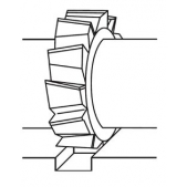 Fréza kotoučová úzká polohrubozubá, typ N, HSSCo5, DIN 1834A F726275 160x4x40