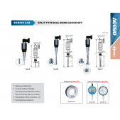 ACCUD 240-040-12 sada dělených doteků pro měření otvorů v kombinaci s úchylkoměry  / 0.95-4.2mm /