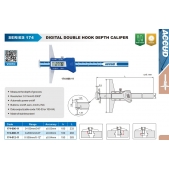 ACCUD 174-012-11 digitální hloubkoměr se dvěma nosy 300mm/12