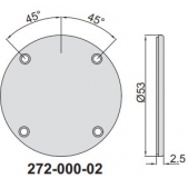 ACCUD 272-000-02 plastová plochá zadní část úchylkoměru 58mm