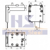 Pevný držák pro upichovací planžety - pravý, BMT55x32