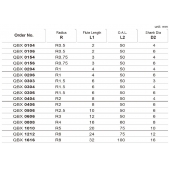 TK stopková fréza kopírovací QBX0154, 1,5 x 3, R 0,75