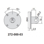 ACCUD 272-000-03 zadní část úchylkoměru s ouškem 40mm