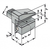 Radiální držák B4-16x12x24- levý, krátký, DIN 69880, (ISO 10889)