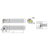 Upichovací nůž vnitřní - pravý 3mm, AKKO AIKT-I-R-25-3-T6