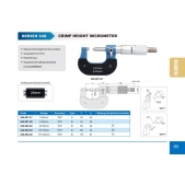 ACCUD 346-001-01 třmenový mikrometr 0-25mm na měření zřasení (0.01mm)  typ A