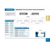 ACCUD 343-000-15 měřicí doteky pro metrické závity (24-18TPI) pro mikrometry na měření závitů